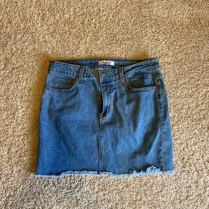 Medium wash denim skirt